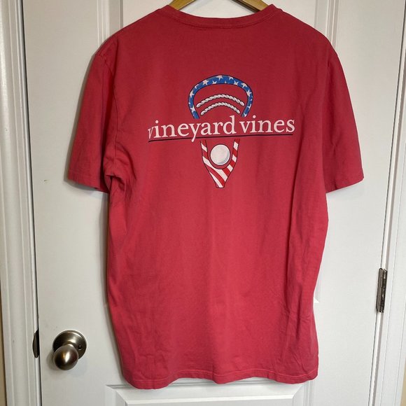 Vineyard Vines Coral Rose Lacrosse T-shirt Top - Picture 4 of 6